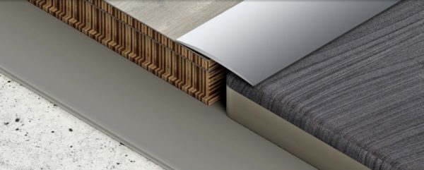 Öntapadós "lencse" burkolatváltó, alu (100 mm x 0,9 m)